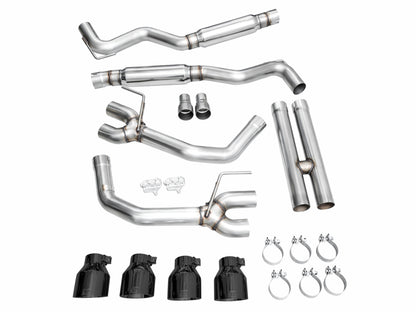 AWE Tuning AWE 2024 Ford Mustang Dark Horse S650 RWD Track Edition Catback Exhaust w/ Quad Diamond Black Tips 3020-43375 3020-43375 Photo - out of package