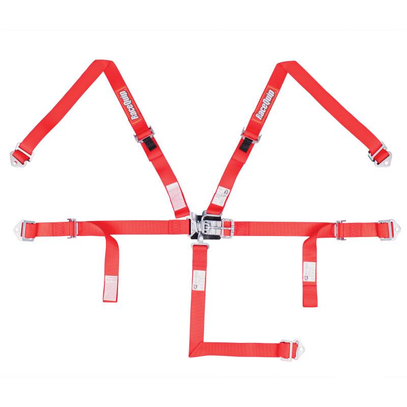 Racequip Jr. Dragster SFI 16.2 Youth 5-pt Harness - Red 709019 Photo - Primary