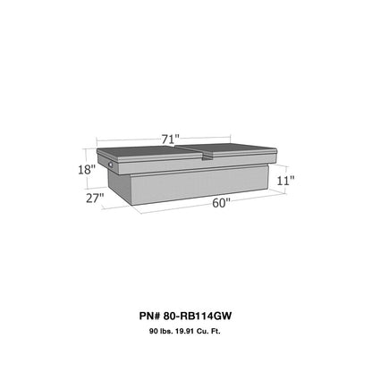 Westin/Brute Gull Wing Lid Full Size Xtra Wide - Aluminum 80-RB114GW 80-RB114GW Photo - Primary