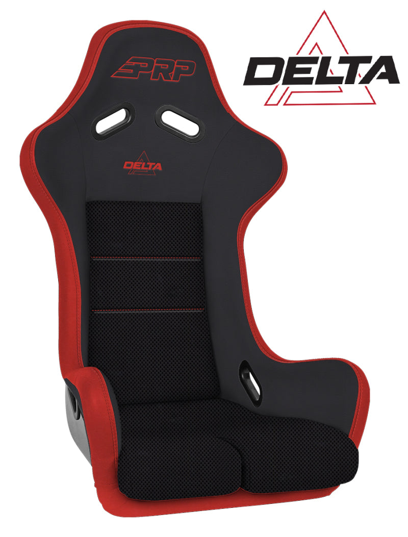 PRP Seats PRP Delta Composite Seat- Black/Red (PRP Red Outline/Delta Red- Red Stitching/201-263-201-237) A37F-237 A37F-237 Photo - Primary