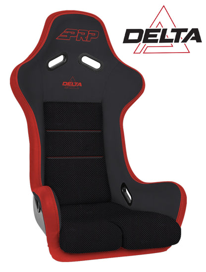 PRP Seats PRP Delta Composite Seat- Black/Red (PRP Red Outline/Delta Red- Red Stitching/201-263-201-237) A37F-237 A37F-237 Photo - Primary