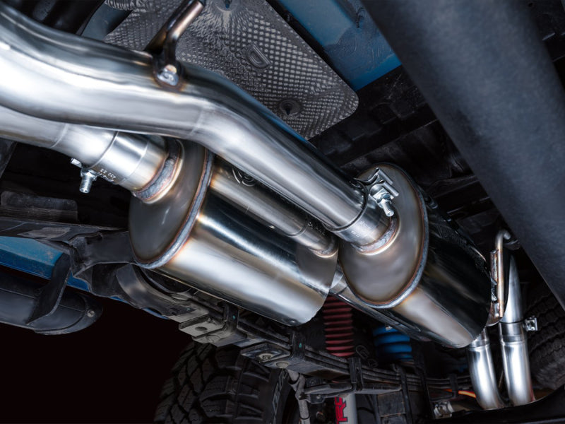 AWE Tuning AWE 16-22 Toyota Tacoma 0FG Catback Exhaust w/ BashGuard - Dual Chrome Silver Tips 3015-32826 3015-32826 Photo - Mounted