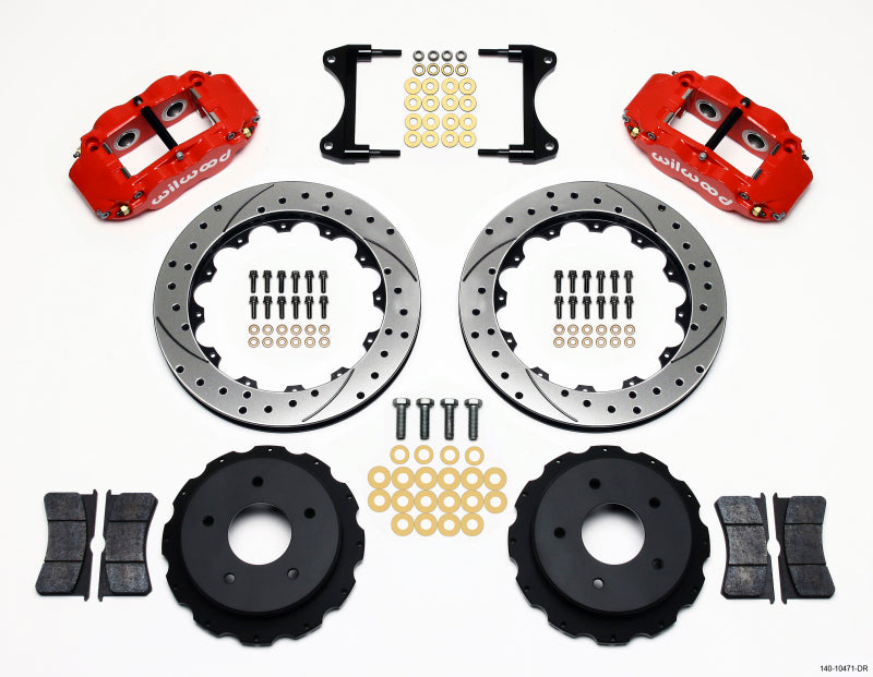 Wilwood FNSL4R Rear Kit,12.88",Drilled,Red 65-82 Corvette C2/C3 140-10471-DR Photo - Primary