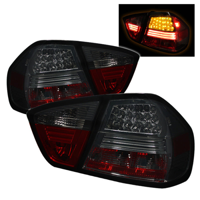 Spyder BMW E90 3-Series 06-08 4Dr LED Tail Lights Smoke ALT-YD-BE9006-LED-SM 5000927 5000927 Photo - Primary