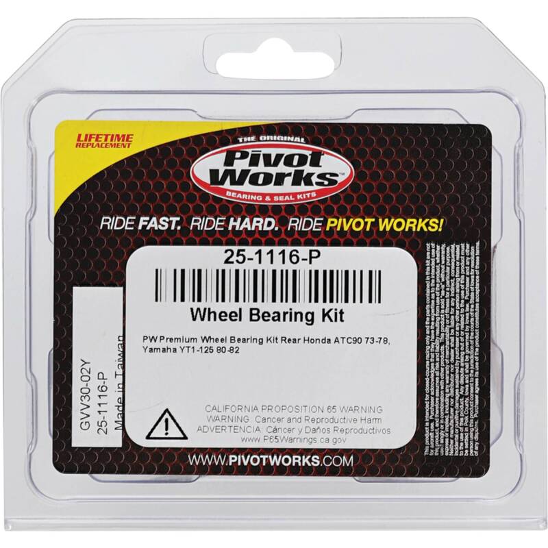 Pivot Works Honda, Yamaha Wheel Bearing Kit Premium Bearings 25-1116-P 25-1116-P Photo - Primary