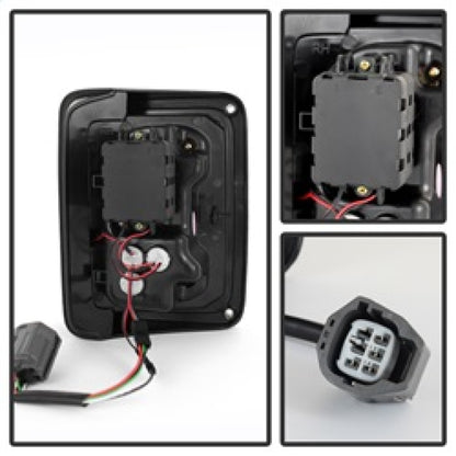Spyder Jeep Wrangler 07-15 LED Tail Lights Black Smoke ALT-YD-JWA07-LED-BSM 5079978 5079978 Photo - Unmounted