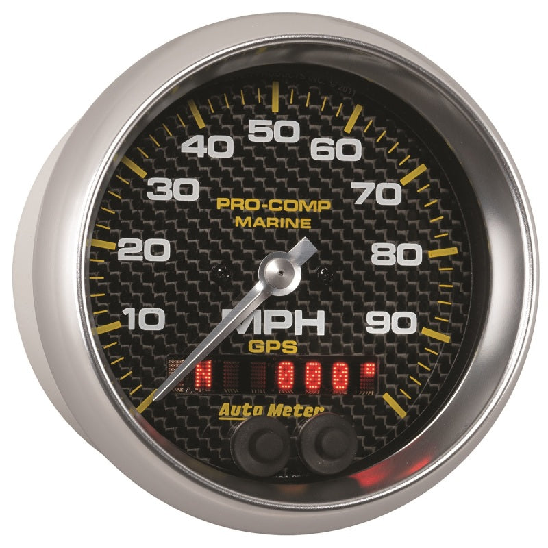 Autometer Marine Carbon Fiber 3-3/8in 100MPH GPS Speedometer Gauge 200636-40 200636-40 User 3