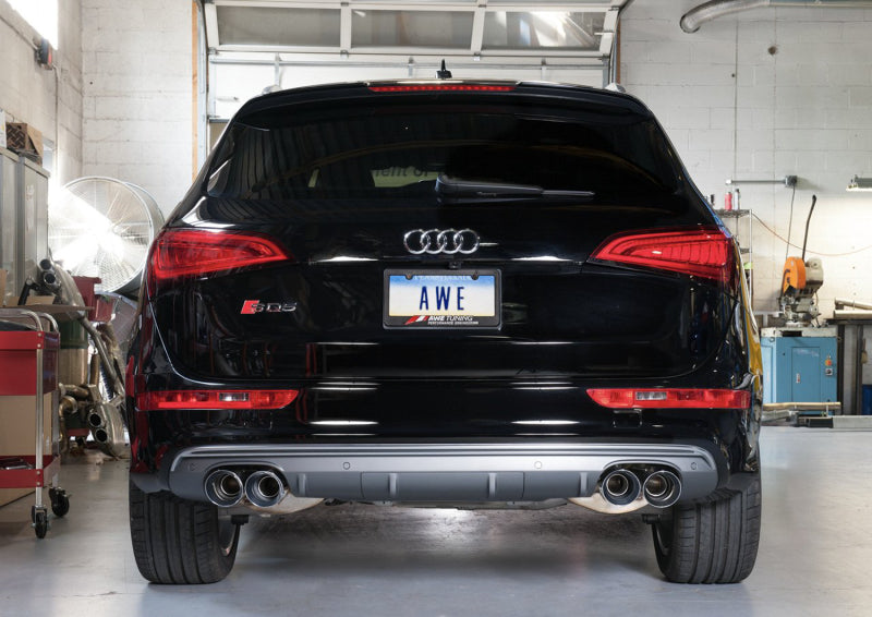 AWE Tuning Audi 8R SQ5 Touring Edition Exhaust - Quad Outlet Chrome Silver Tips 3015-42052 3015-42052 Photo - Mounted