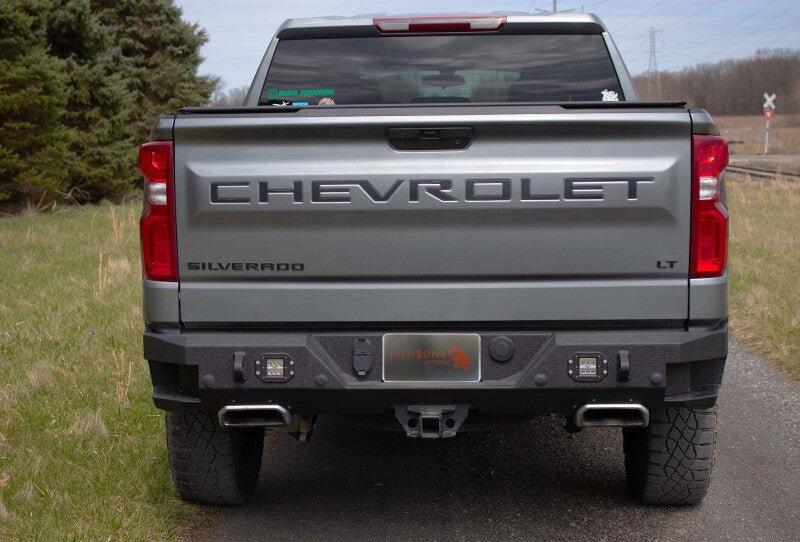 Fishbone Offroad 19-22 Chevy Silverado 1500 Rockfish Rear Bumper - Black Texture FB22394 FB22394 Photo - lifestyle view