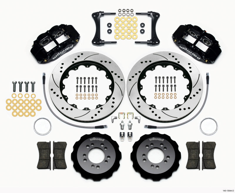 Wilwood Narrow Superlite 6R Front Hat Kit 14.00in Drilled 2008-up Hyundai Genesis Coupe w/Lines 140-13044-D 140-13044-D Photo - Primary