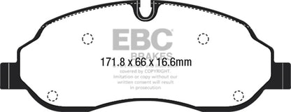 EBC 2015+ Ford Transit 150 SRW Yellowstuff Front Brake Pads DP42221R DP42221R Photo - Primary