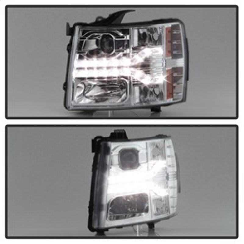 Spyder Chevy Silverado 1500 07-13 V2 Projector Headlights - LED DRL - Chrome PRO-YD-CS07V2-DRL-C 5083586 5083586 Photo - Unmounted