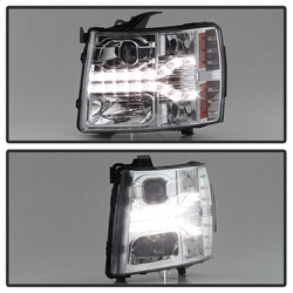 Spyder Chevy Silverado 1500 07-13 V2 Projector Headlights - LED DRL - Chrome PRO-YD-CS07V2-DRL-C 5083586 5083586 Photo - Unmounted