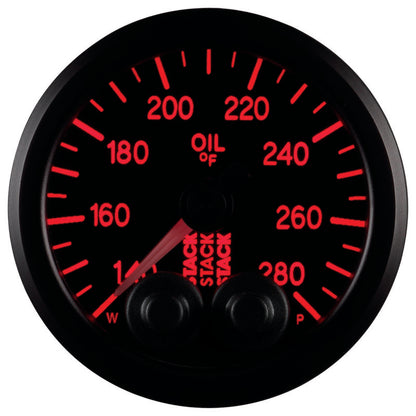 Autometer Oil Temp, Pro-control, 52mm, Blk, 140-280 °f, Stepper Motor, 1/8" Nptf ST3510 User 6