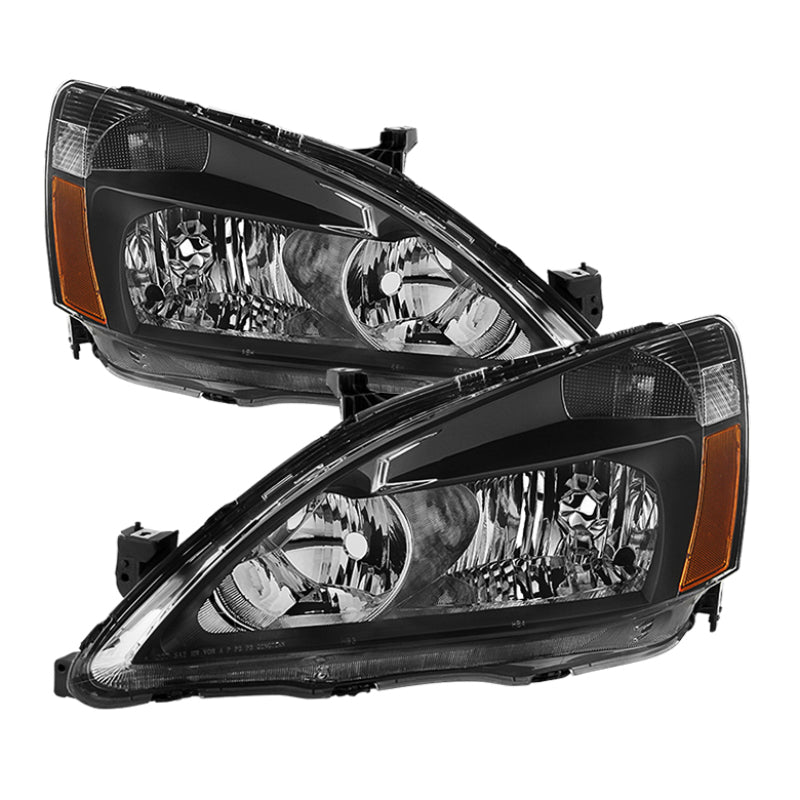 SPYDER Xtune Honda Accord 03-07 Amber Crystal Headlights Black HD-JH-HA03-AM-BK 5014351 5014351 Photo - Primary