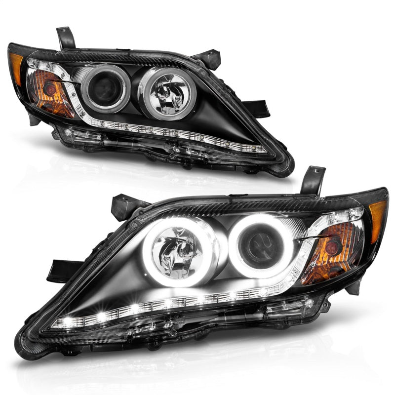 Anzo 2010-2011 Toyota Camry Projector Headlights w/ Halo Black (CCFL) 121442 Photo - Unmounted