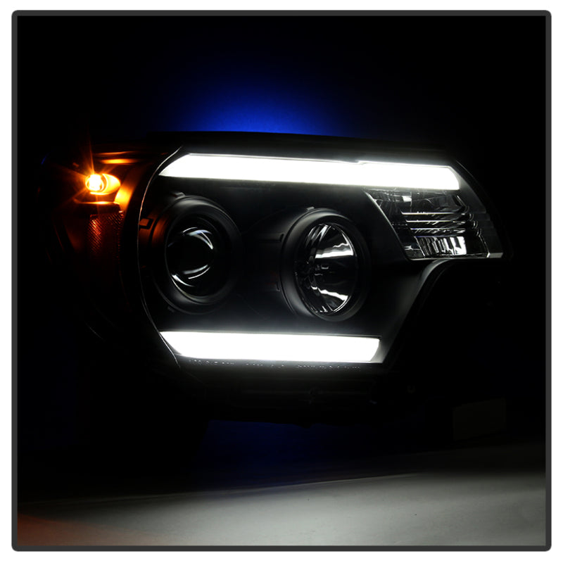Spyder Toyota Tacoma 12-15 Projector Headlights Light Bar DRL Black PRO-YD-TT12-LBDRL-BK 5081711 5081711 User 1