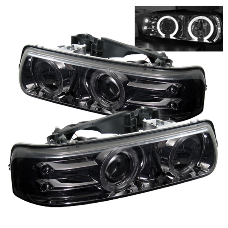 Spyder Chevy Silverado 1500/2500 99-02 Projector Headlights LED Halo LED Smoke PRO-YD-CS99-HL-SMC 5009616 5009616 Photo - Primary