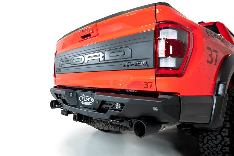 Addictive Desert Designs 2022+ Ford Raptor Stealth Fighter R Bumper w/ 2 Cube Lights - Hammer Black R210081090103 R210081090103 Photo - Mounted