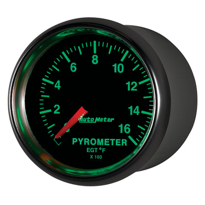Autometer 2-1/16" Pyrometer, 0-1600 °F, Stepper Motor, Gs 3844 User 3