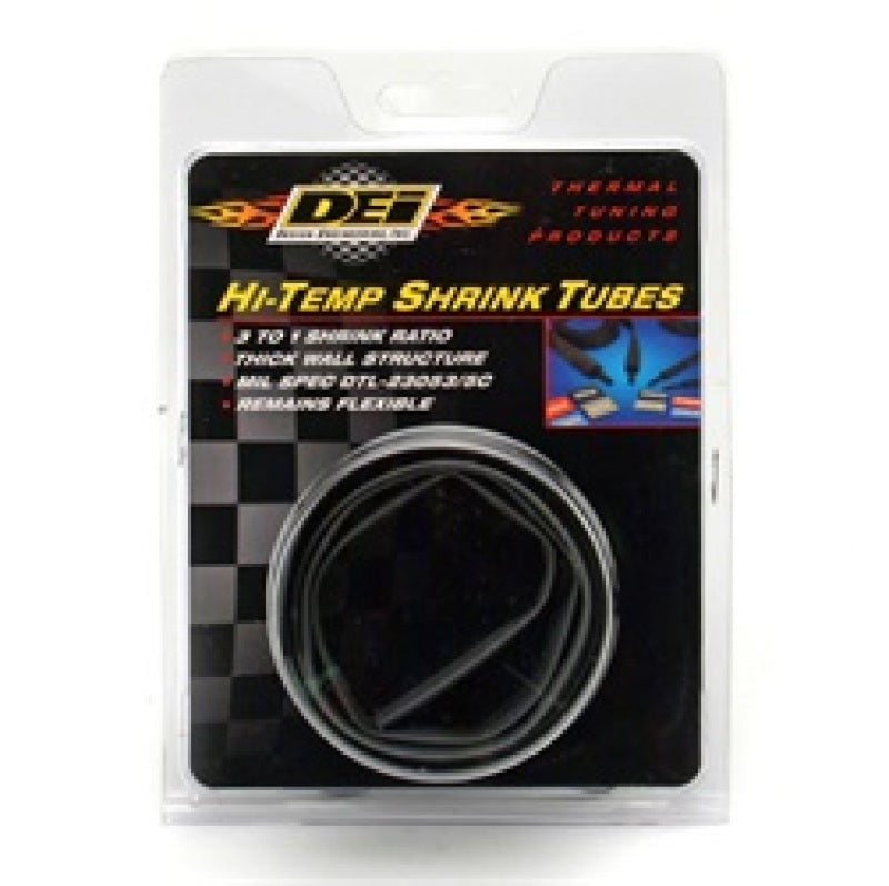 DEI Hi-Temp Shrink Tube Kit - 9 12 18 and 24mm sizes x 2ft - Black 10836 10836 Photo - in package