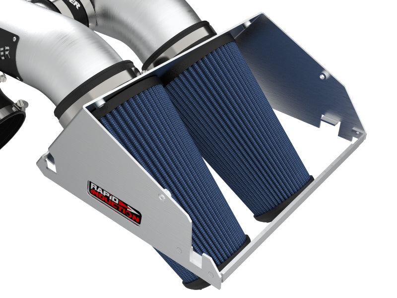 aFe Rapid Induction Pro 5R Cold Air Intake System Brushed 21-22 Ford F-150 Raptor V6-3.5L (tt) 52-10015RH 52-10015RH Photo - Close Up