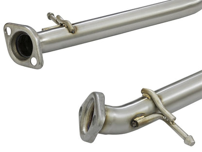 aFe Takeda 2in Stainless Steel Axle-Back Exhaust Sys w/Polished Blue Tips 49-36037-L Photo - Unmounted