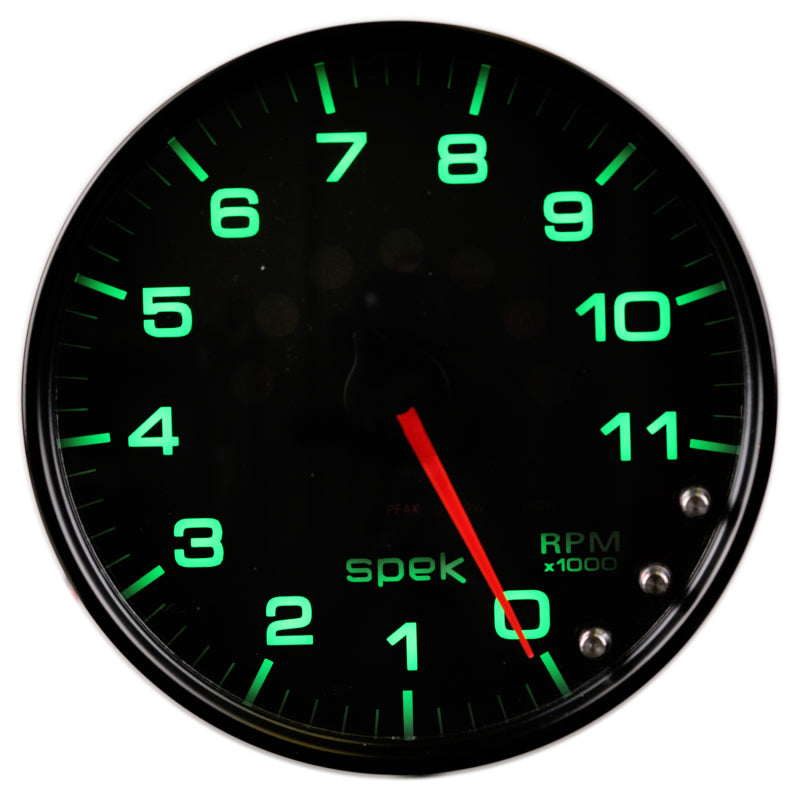 Autometer Spek-Pro Gauge Tachometer 5in 11K Rpm W/Shift Light & Peak Mem Black/Black P23932 P23932 User 2