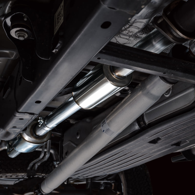 AWE Tuning 2021+ Ford F-150 Tremor (w/ Bumper Cutouts) 0FG Resonated Catback - Diamond Black Tips 3015-33402 3015-33402 Photo - Mounted