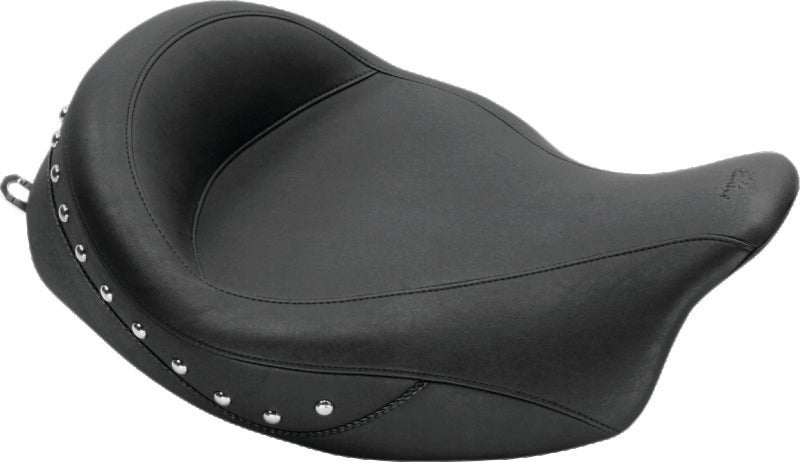 Mustang Motorcycle Mustang 08-21 Harley Electra Glide Std,Rd Glide,Rd King,Str Glide Touring Solo Seat w/Studs - Black 76068 76068 Photo - Primary