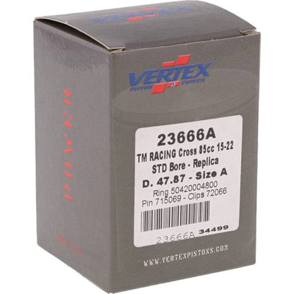 Vertex Pistons Vertex Piston 08-14 TM MX 85 85cc Cast Replica Piston Kit 23666A 23666A Photo - Primary