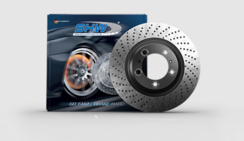 SHW Performance SHW 15-16 Porsche Carrera GTS/Carrera 4 GTS Left Front Drilled Monobloc Brake Rotor (99135140302) PFL39919