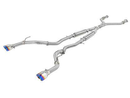 aFe Takeda 2.5in 304 SS Cat-Back Exhaust System w/ Blue Flame Tips 16-18 Infiniti Q50 V6-3.0L (tt) 49-36132NM-L 49-36132NM-L Photo - Primary