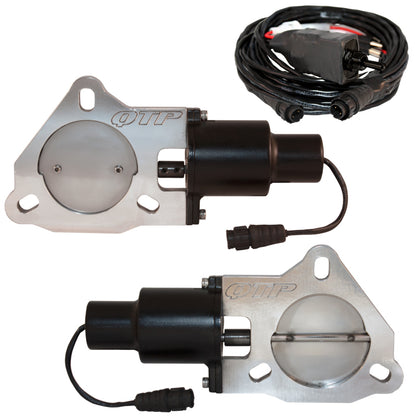 QTP 3in Bolt-On QTEC Dual Electric Cutout Valves - Pair QTEC60 QTEC60 Photo - Primary