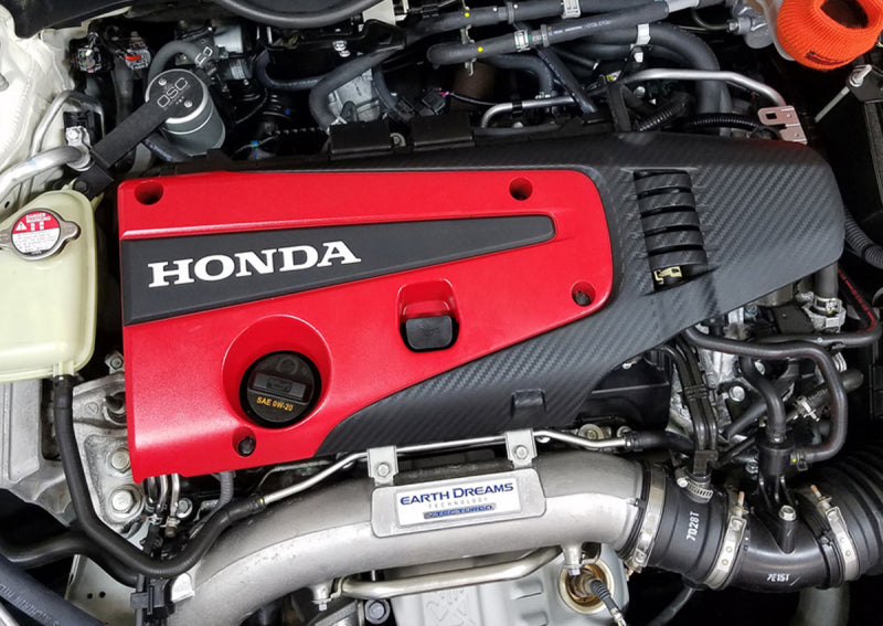 J&L 17-21 Honda Civic Type R Passenger Side Oil Separator 3.0 - Clear Anodized 3100P-C 3100P-C Photo - Mounted