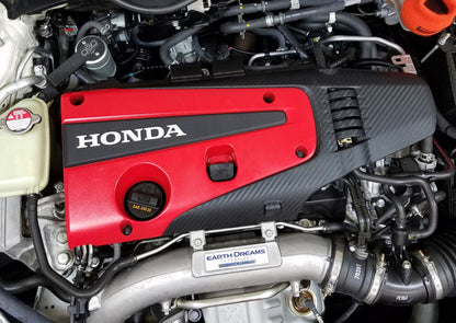 J&L 17-21 Honda Civic Type R Passenger Side Oil Separator 3.0 - Clear Anodized 3100P-C 3100P-C Photo - Mounted