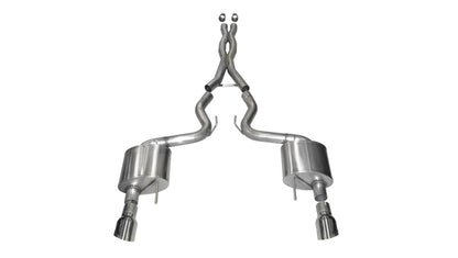 Corsa Performance 2015 Ford Mustang GT 5.0 3" Cat Back Exhaust, Polish Dual 4.5 14328 Photo - Primary