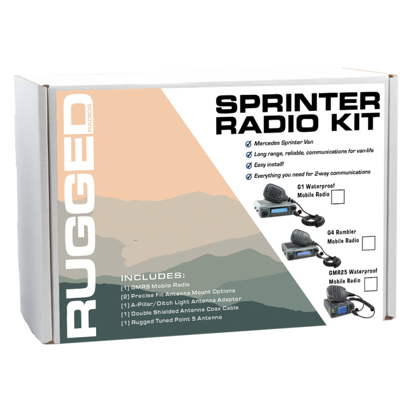Rugged Radios Mercedes Sprinter Van Two-Way GMRS Mobile Radio Kit 25 Watt - GMR25 Waterproof SPRINTER-GMR25 SPRINTER-GMR25 Photo - Primary