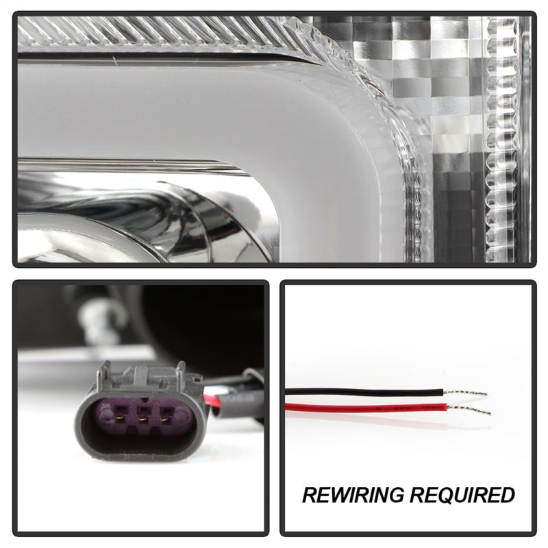 Spyder 17-18 Ford F250/F350/F450 Halogen Model Only -White Light Bar- Chrome- PRO-YD-FS17HALSI-C 5087843 5087843 Photo - Unmounted