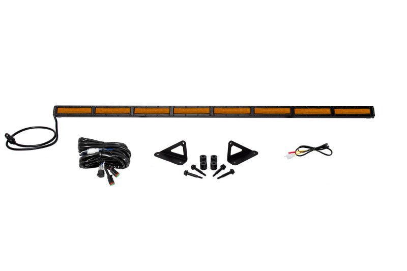Diode Dynamics 18-21 Jeep JL Wrangler/Gladiator SS50 Hood LED Light Bar Kit - Amber Flood DD6108 DD6108 Photo - Primary