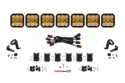 Diode Dynamics SS5 Sport Universal CrossLink 7-Pod Lightbar - Yellow Combo DD6801 DD6801 Photo - Primary