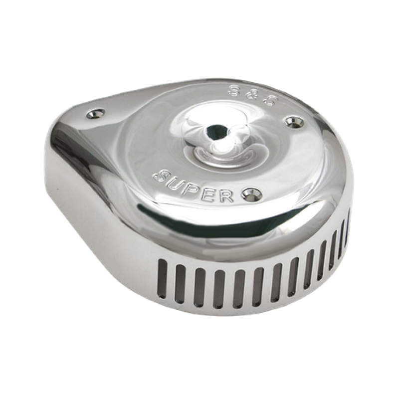 S&S Cycle Slasher Slotted Air Cleaner Cover For Super E/G Carbs - Chrome 17-0004 17-0004 User 1