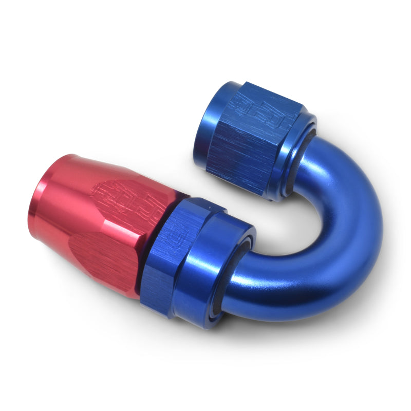 Russell #8 Full Flow Swivel 180° Tight Radius Hose Ends - Red / Blue 613510 Photo - out of package