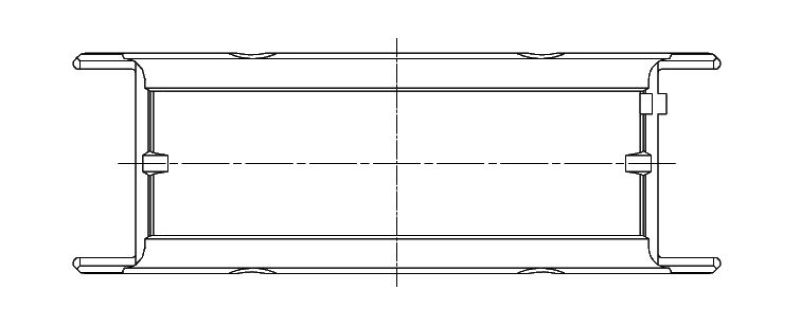 ACL Nissan KA24DE Inline 4 .25mm Oversized High Performance Main Bearing Set 5M2747H-.25 5M2747H-.25 Technical Drawing