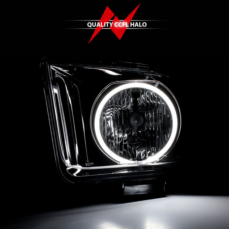 Anzo 2005-2009 Ford Mustang Crystal Headlights w/ Halo Black (CCFL) 121033 Photo - lifestyle view
