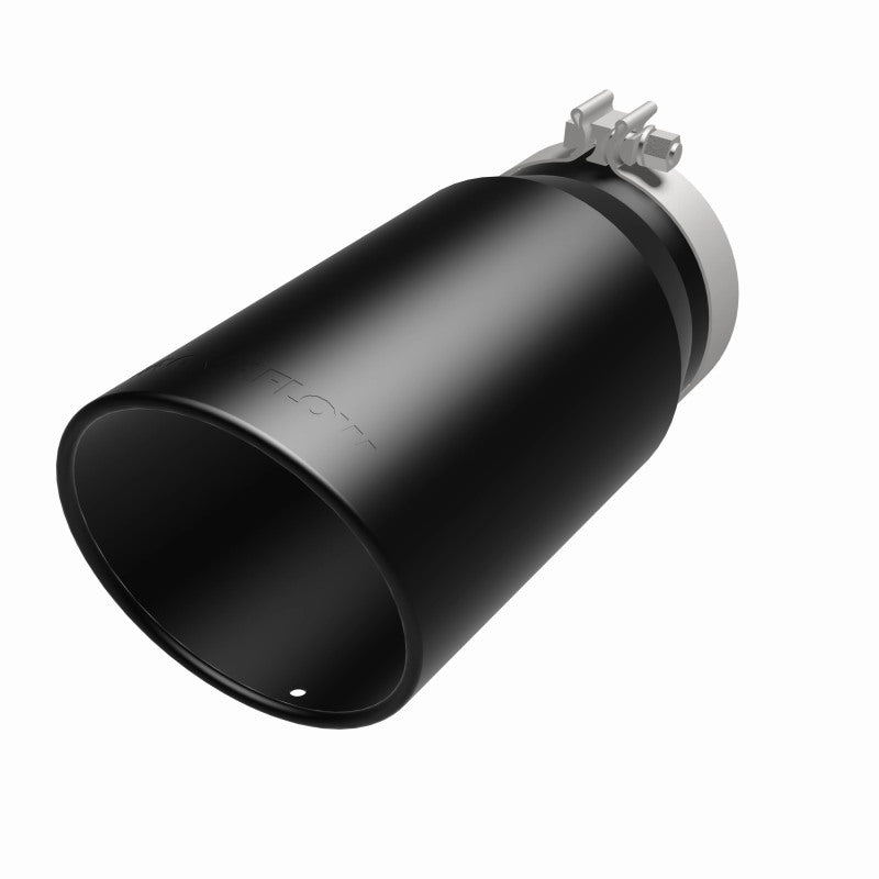 Magnaflow Tip Stainless Black Coated Single Wall Round Single Outlet 6in Dia 5in Inlet 13in L 35239 35239 360 Degree Image Set