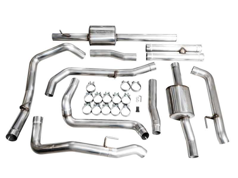 AWE Tuning AWE 4th Gen GM 1500 6.2L Catback Split Rear Exit (w/ Bumper Cutouts) - OE Tips 3015-31202 3015-31202 Photo - out of package