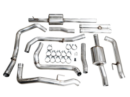 AWE Tuning AWE 4th Gen GM 1500 6.2L Catback Split Rear Exit (w/ Bumper Cutouts) - OE Tips 3015-31202 3015-31202 Photo - out of package