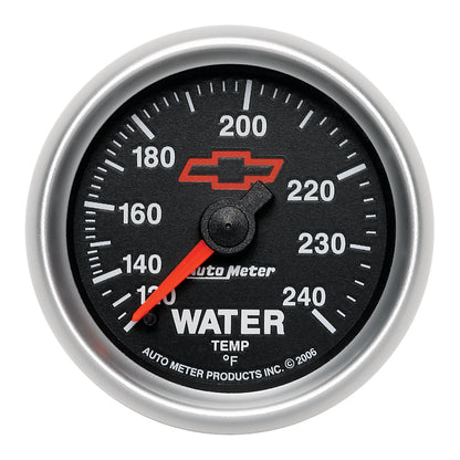 Autometer Gauge, Water Temp, 2 1/16", 120-240 Geg. F Mechanical, Gm Bowtie Black 3632-00406 User 1