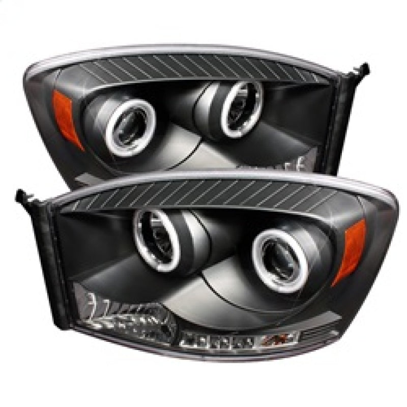 Spyder Dodge Ram 1500 06-08 06-09 Projector Headlights CCFL Halo LED Blk PRO-YD-DR06-CCFL-BK 5030061 5030061 Photo - Primary